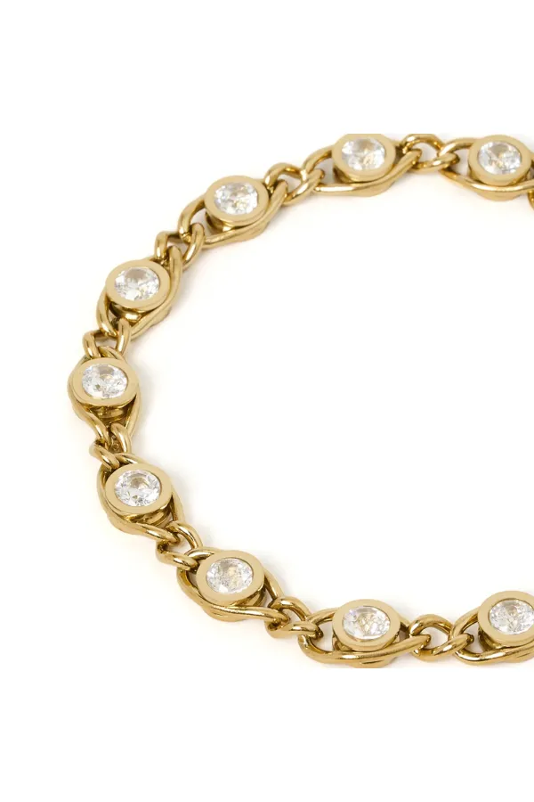 Cassandra Gold Bracelet Stone