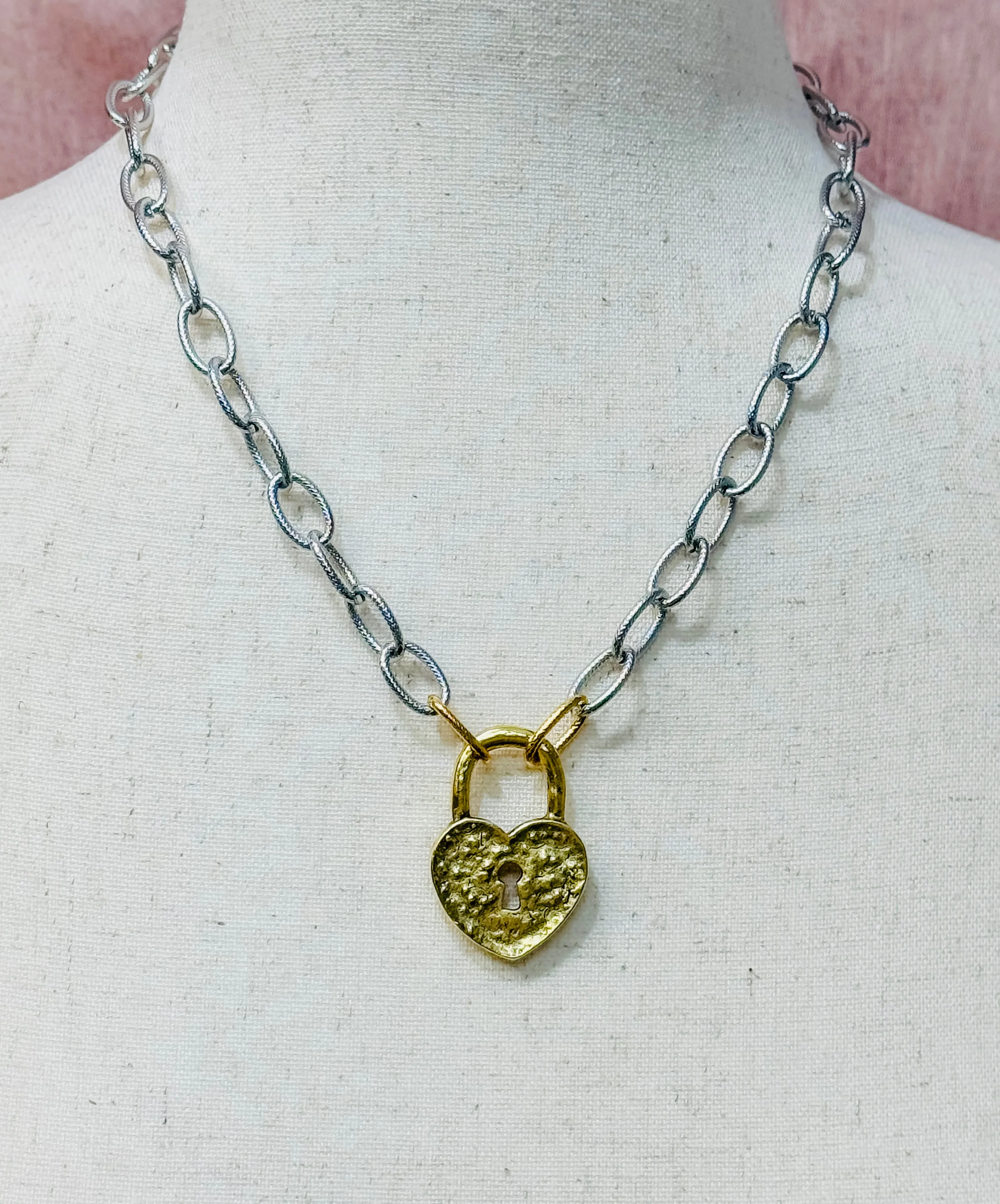 Charlotte Mixed Metal Heart Locket
