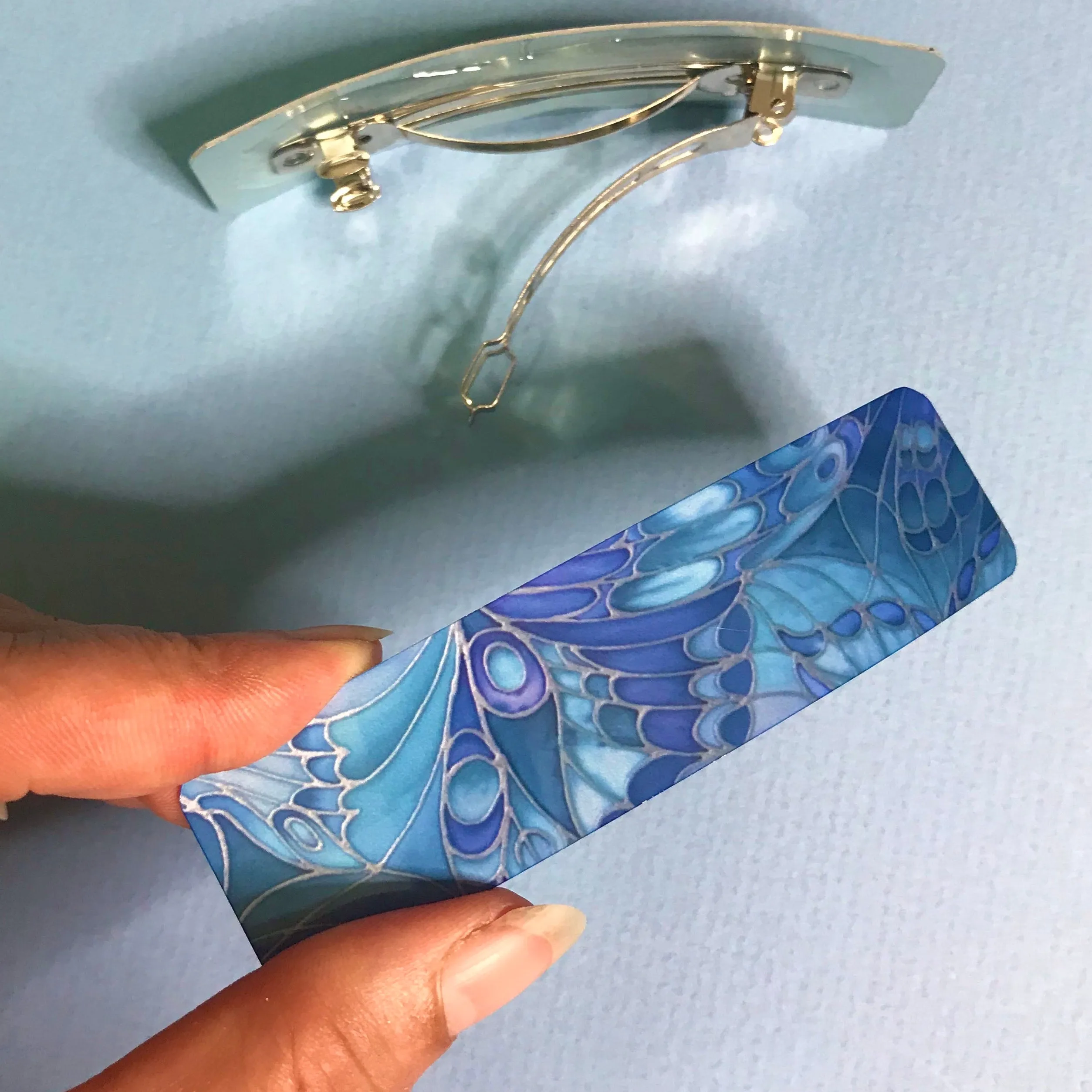 Contemporary Deep Blue Butterfly Hair Clip