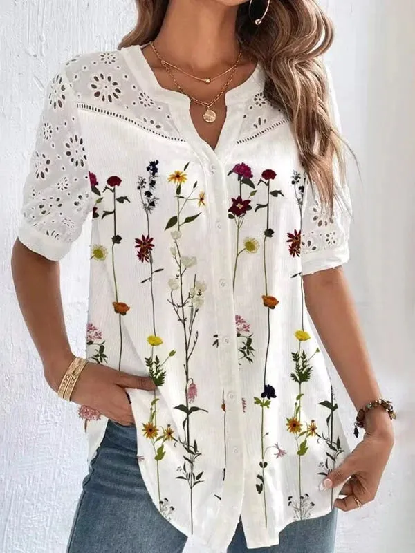 Cordelia - Elegant Short Sleeve Shirt