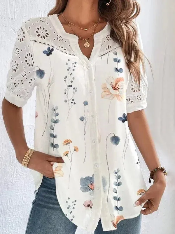 Cordelia - Elegant Short Sleeve Shirt