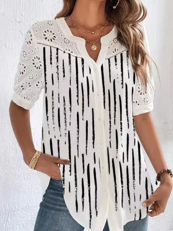 Cordelia - Elegant Short Sleeve Shirt