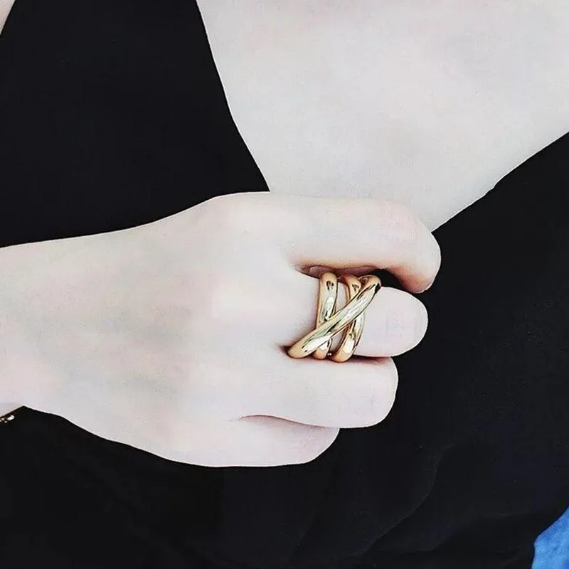 Cross Winding Ring