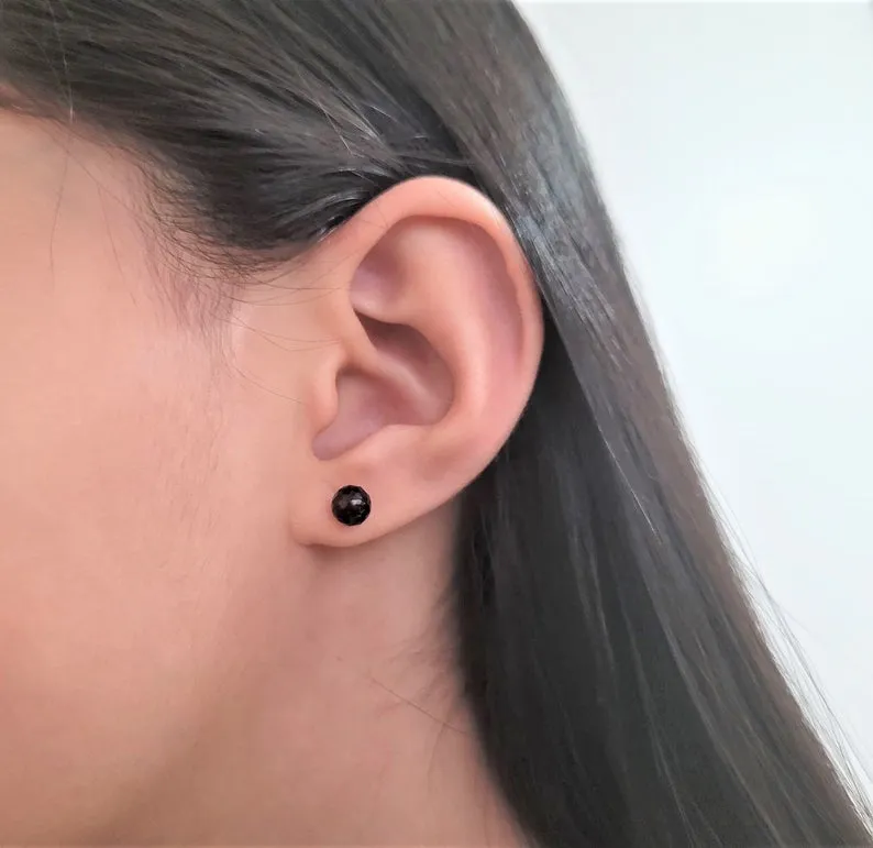 Dainty Garnet Studs