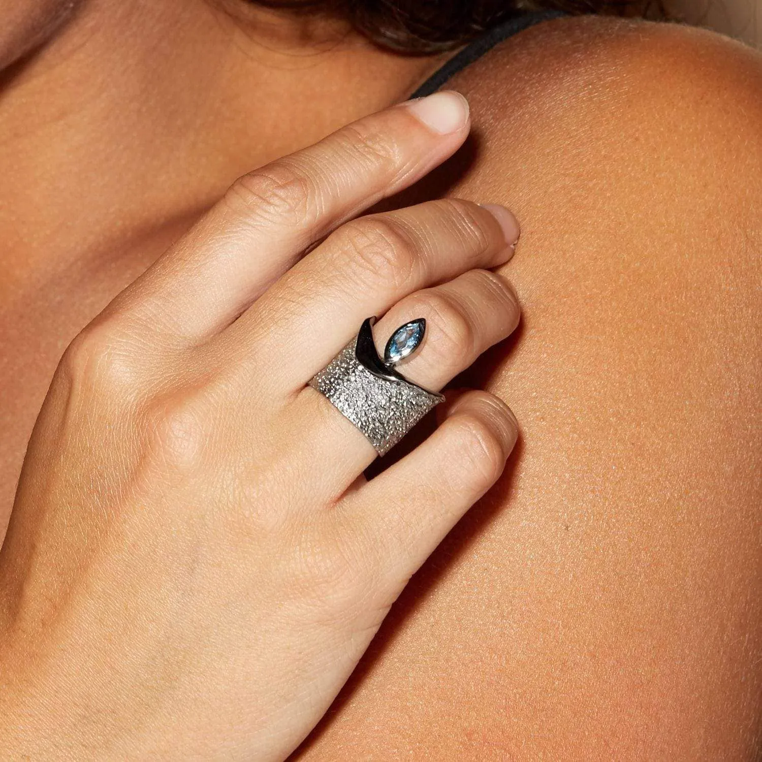 Eartha Blue Topaz Ring