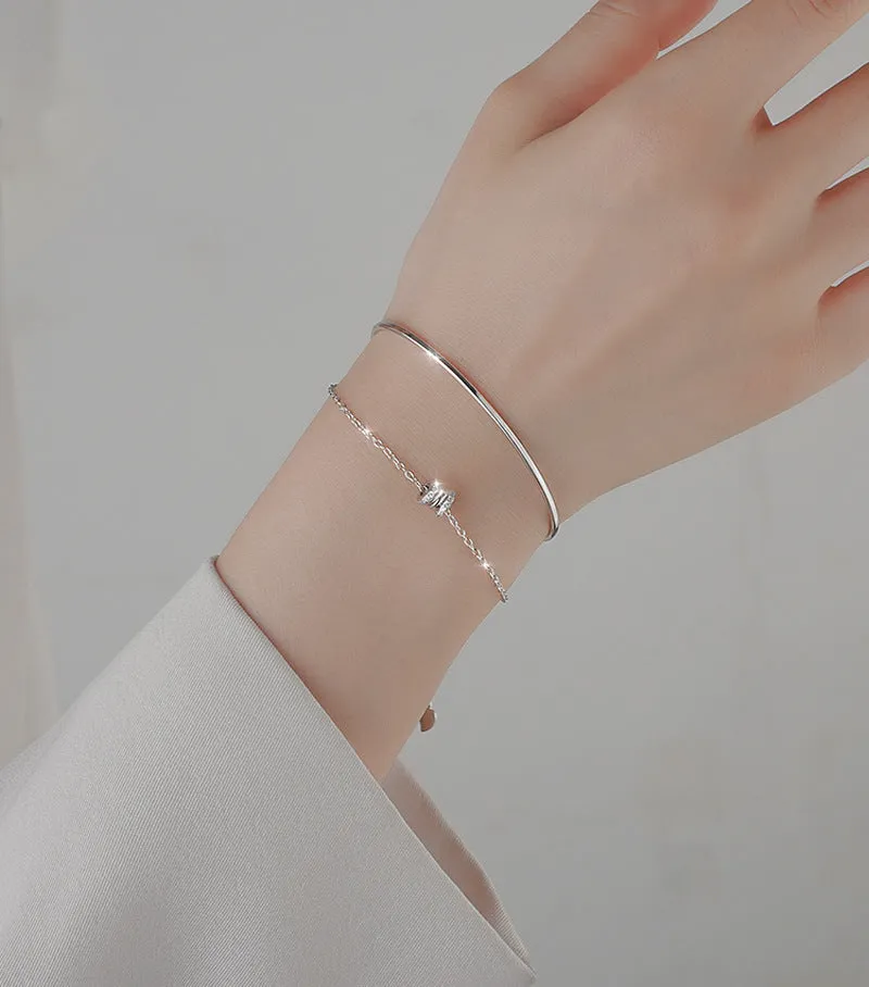 Exquisite Small Cylinder Zircon Bracelet Hand Jewelry
