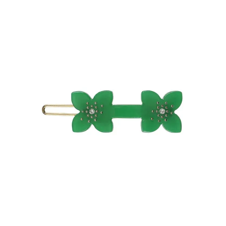 Flower Swarovski Crystal Bar Clip