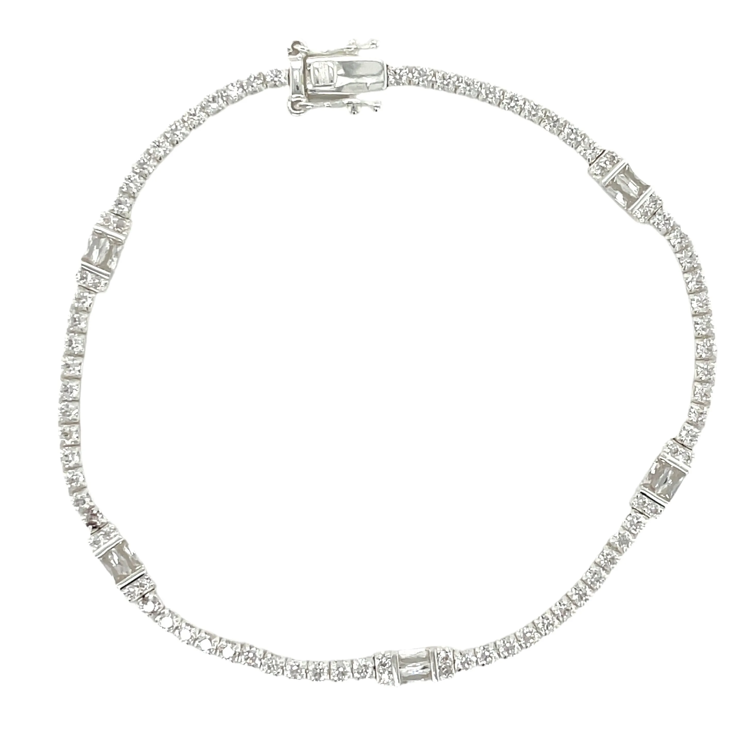 Forma Sterling Silver Cz Tennis Bracelet
