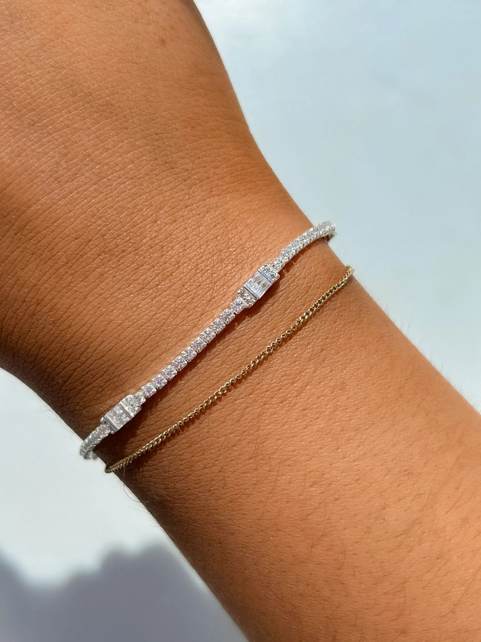 Forma Sterling Silver Cz Tennis Bracelet