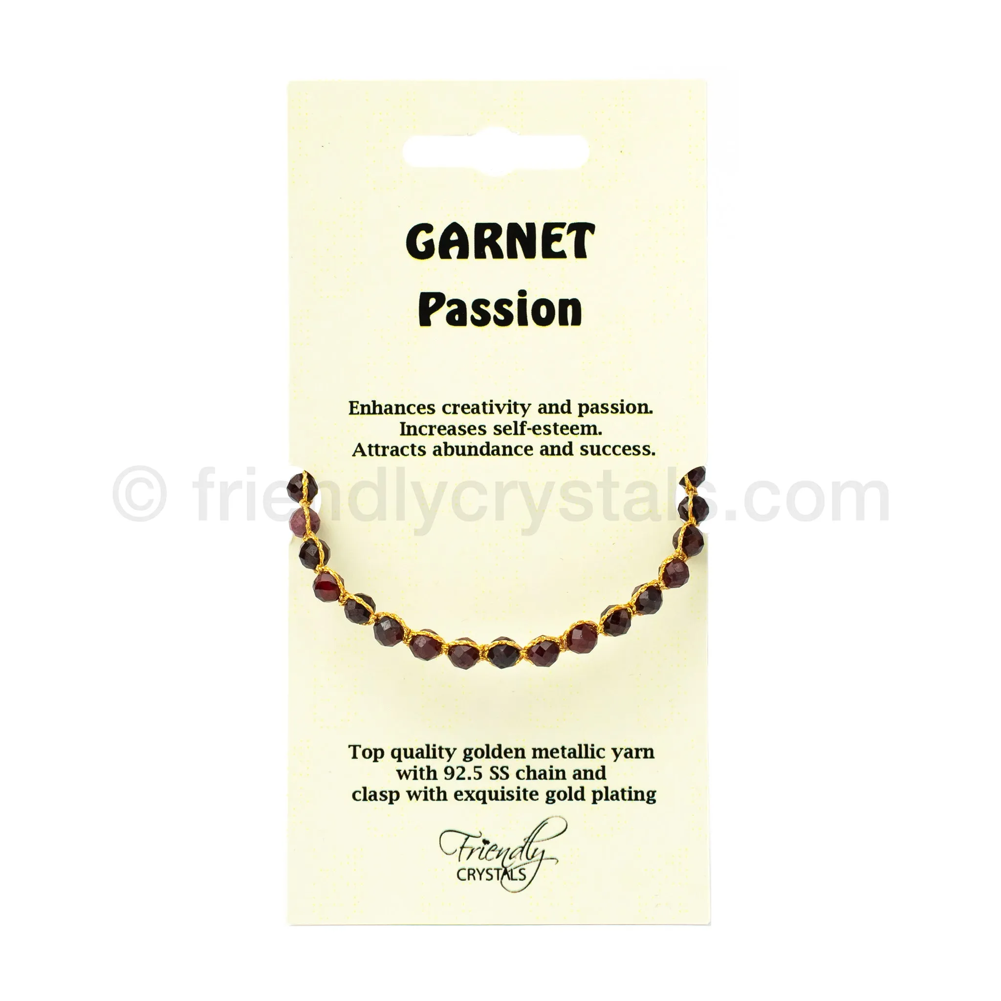 Garnet 4 mm Gemstone Faceted Bracelet