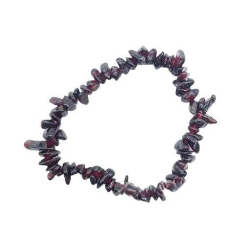 Garnet Crystal Chip Bracelet