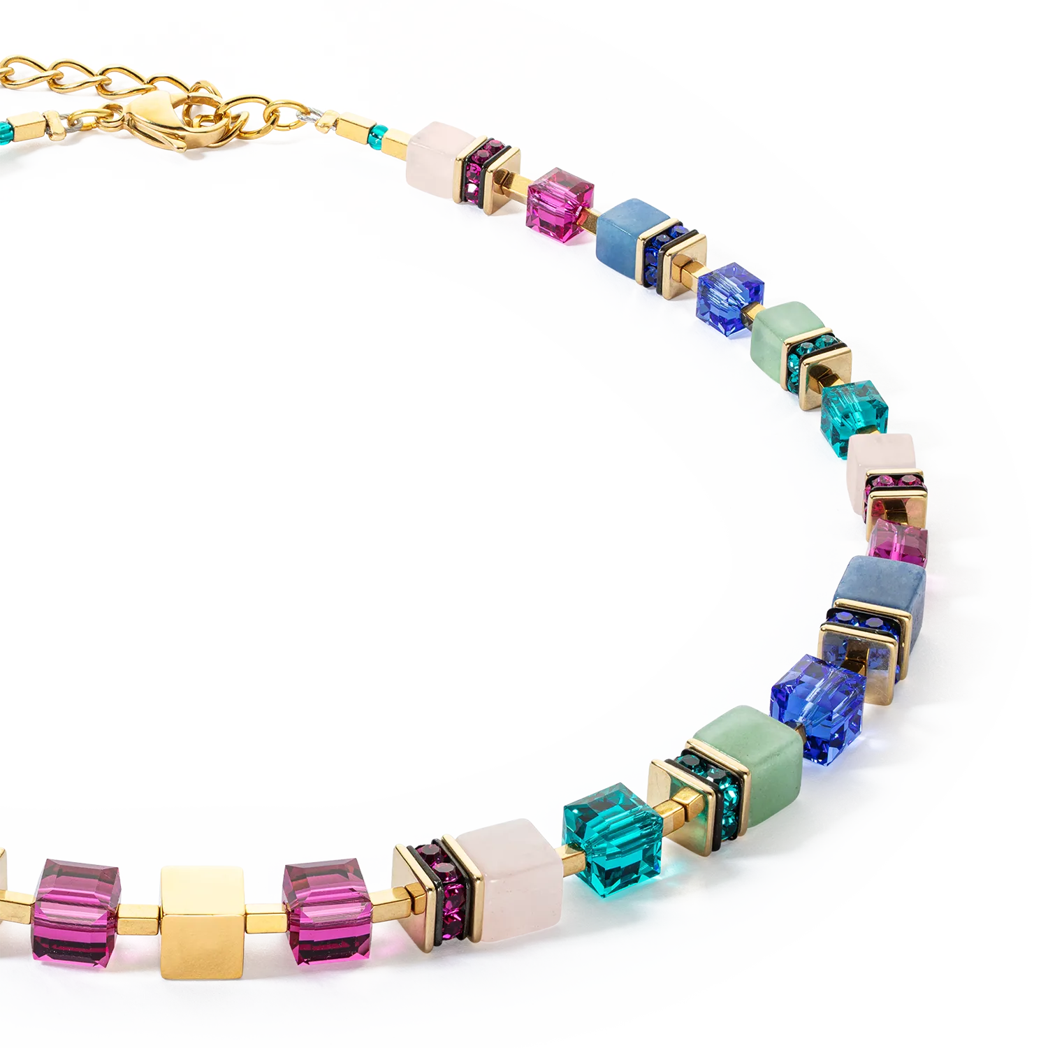 GeoCUBE® Precious Statement necklace gold-multicolour