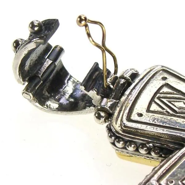 Gold Border Latin Cross Locket