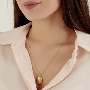 Gold Photo Locket Necklace