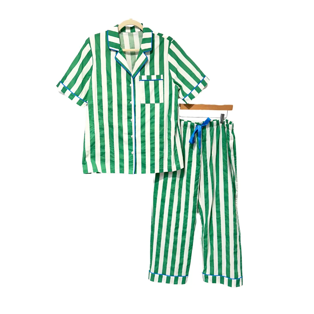 Green Stripe PJ Set