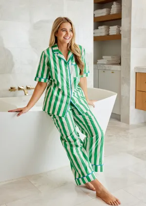 Green Stripe PJ Set