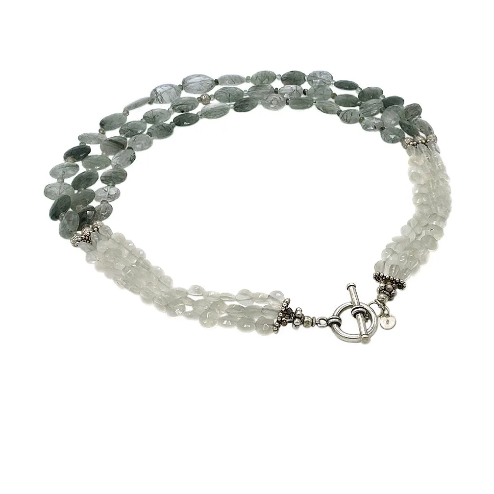 Green Tourmalinated Quartz Necklace