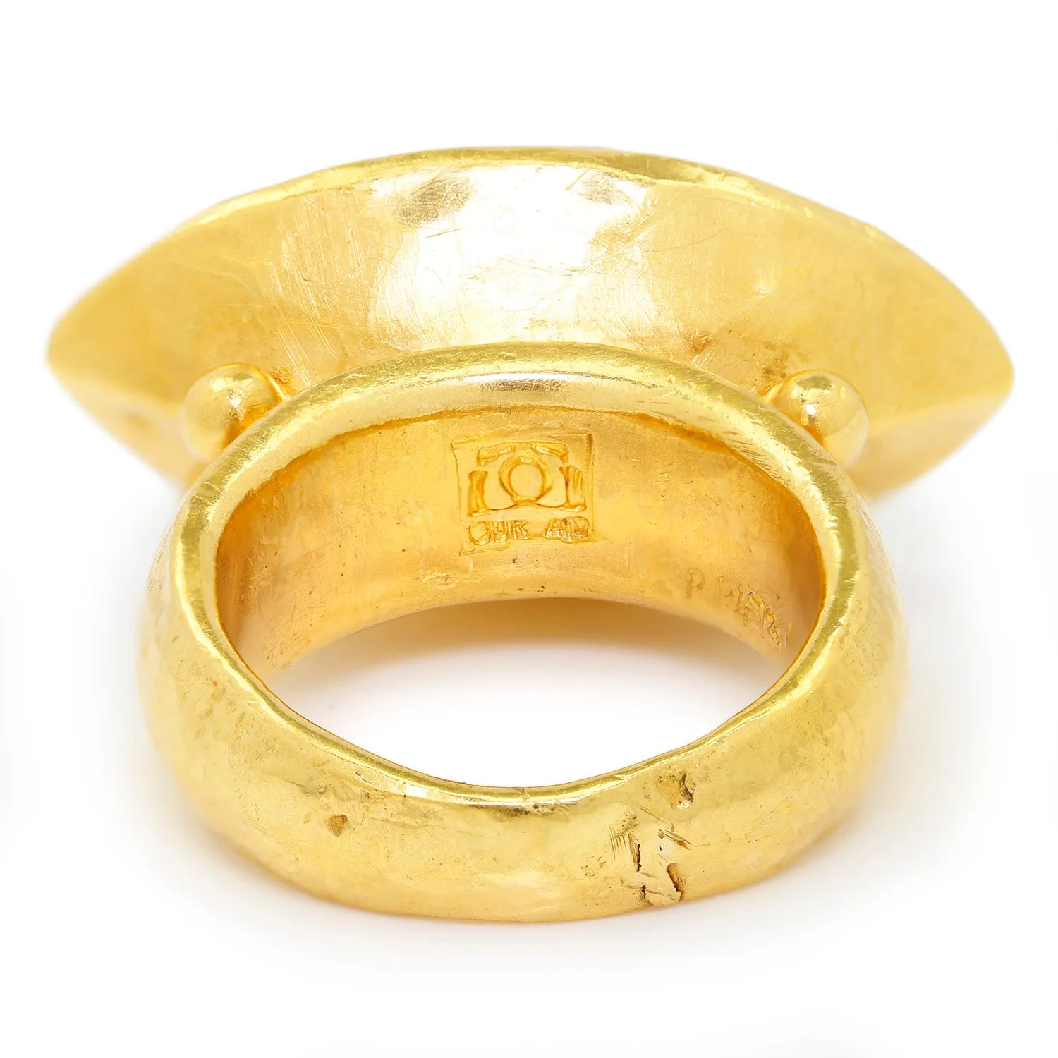 Gurhan Pandora Chalcedony Marquise Ring 24K Yellow Gold