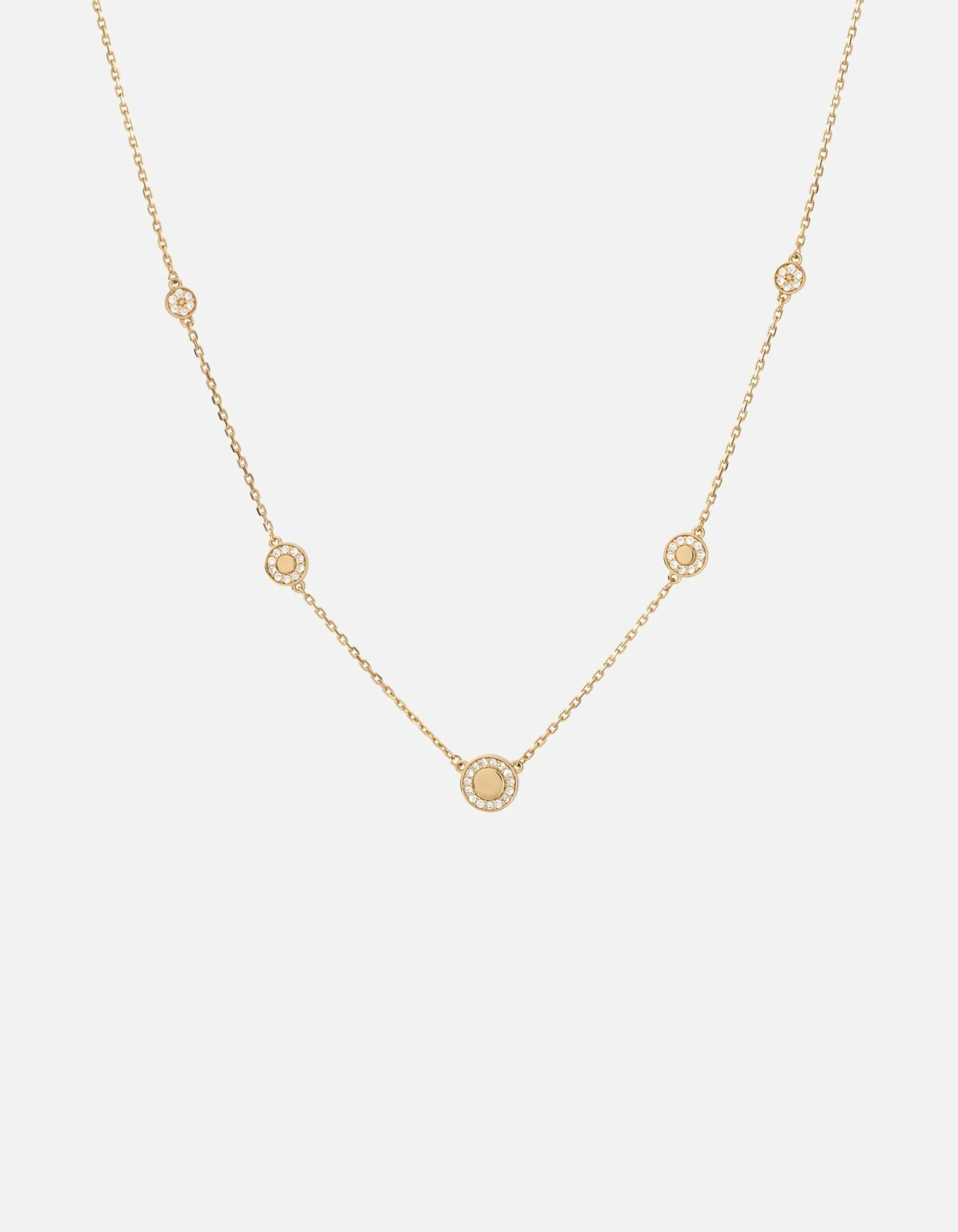 Halo Necklace, Gold Vermeil/Sapphire