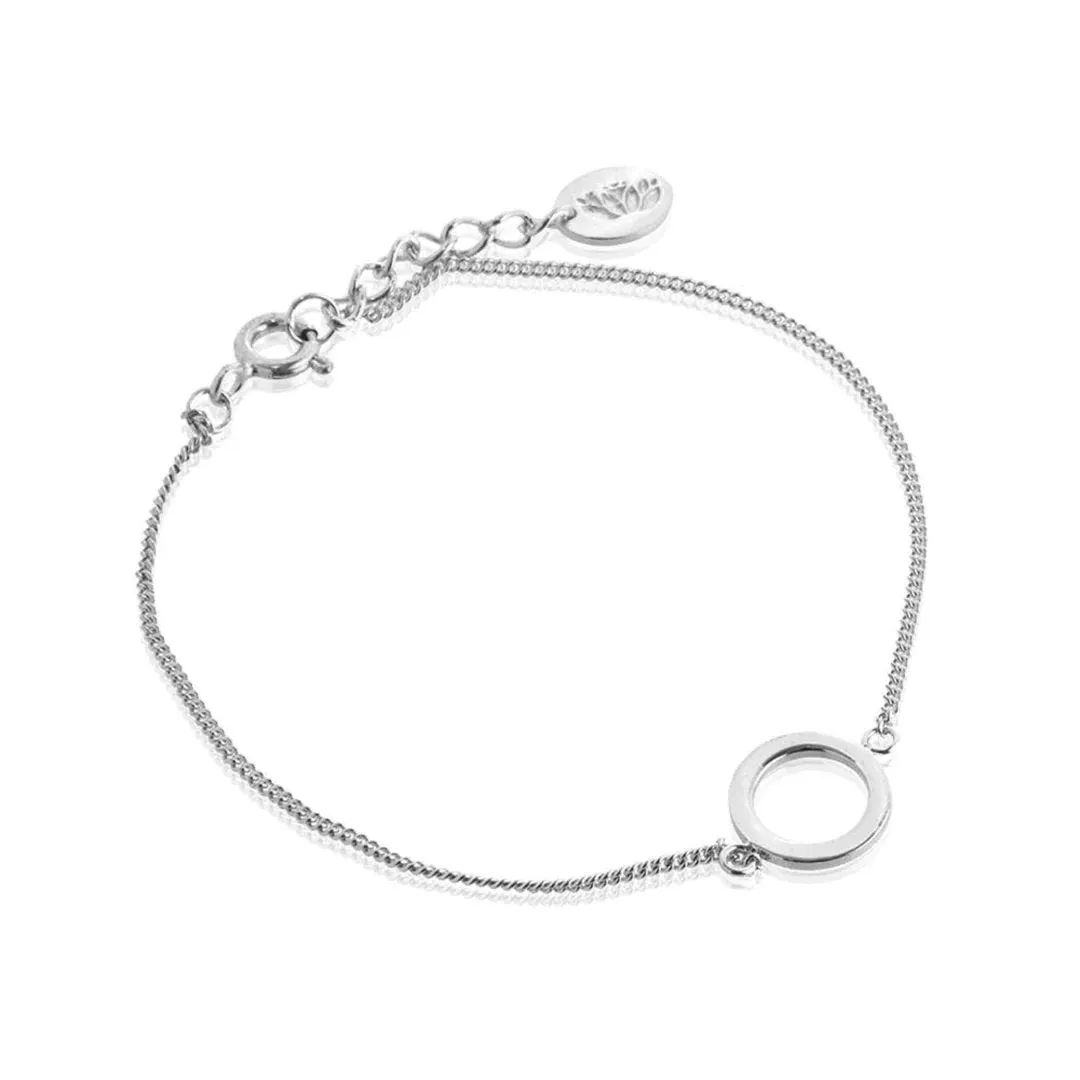 Hollow Circle Bracelet In Silver