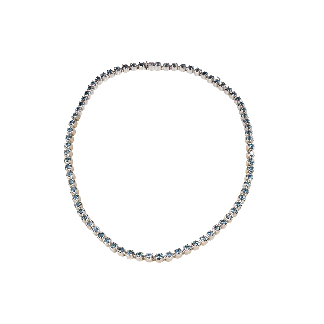 Ingot Eternity Sapphire Necklace