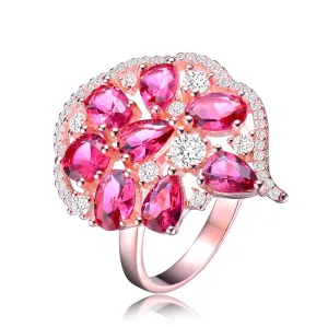 Isabelle Palette Loop Pink Cocktail Ring