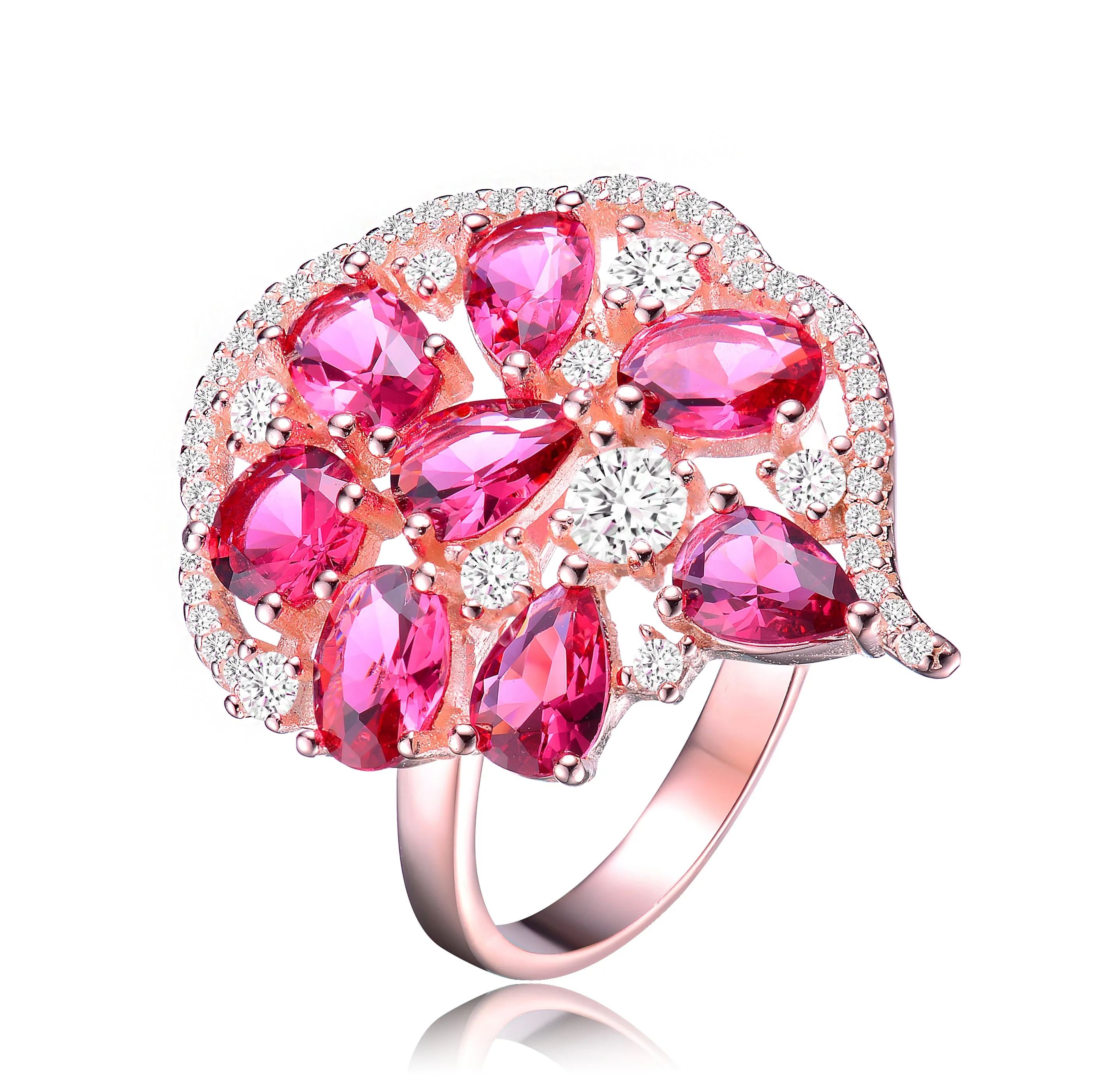 Isabelle Palette Loop Pink Cocktail Ring