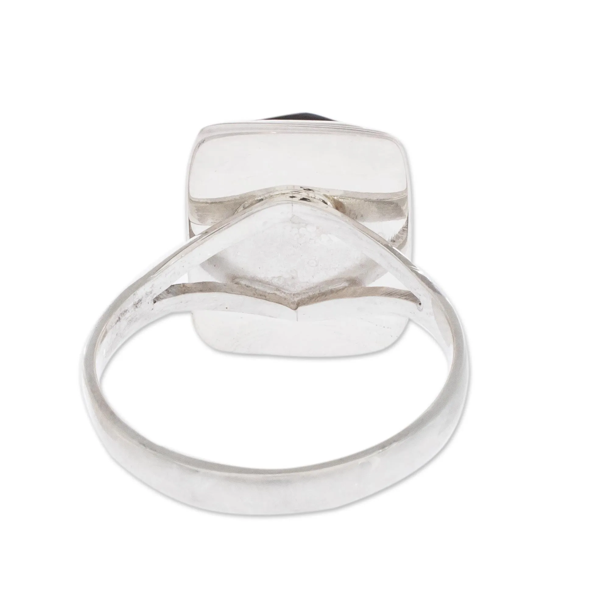 Jade cocktail ring - Black Jade Princess | NOVICA