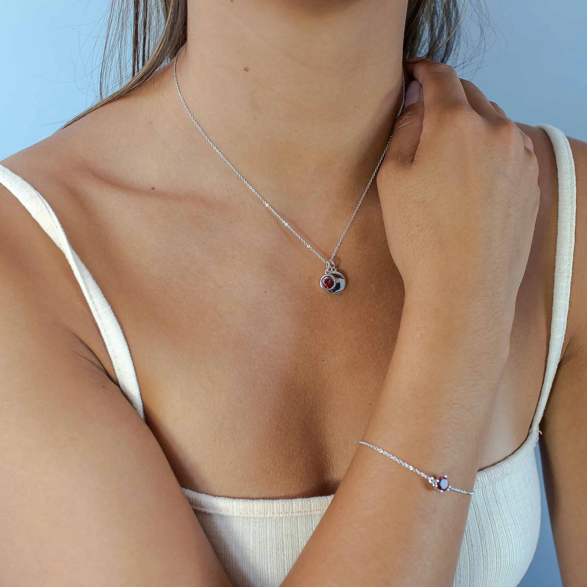 January Birthstone Pendant - Garnet