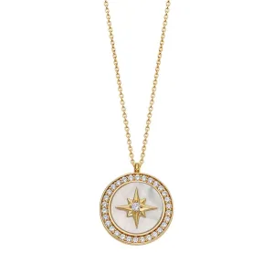 Large Polaris Mother of Pearl Locket - Gold - 50036YWTN