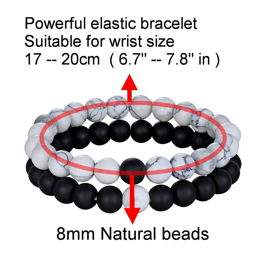Matte Onyx Stone&Tiger Eye Combination Beads Bracelet
