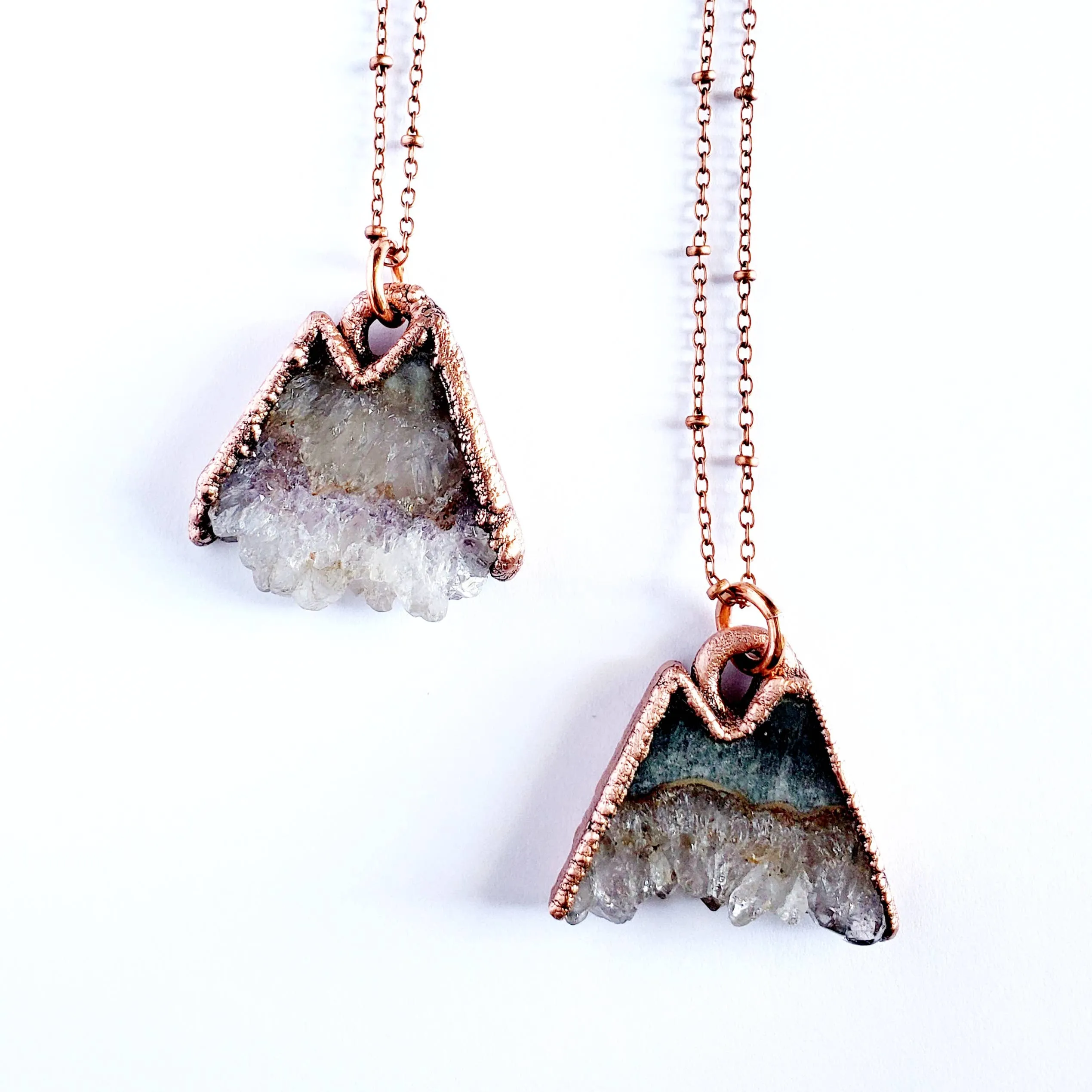 Merging Metals Mountain Necklace