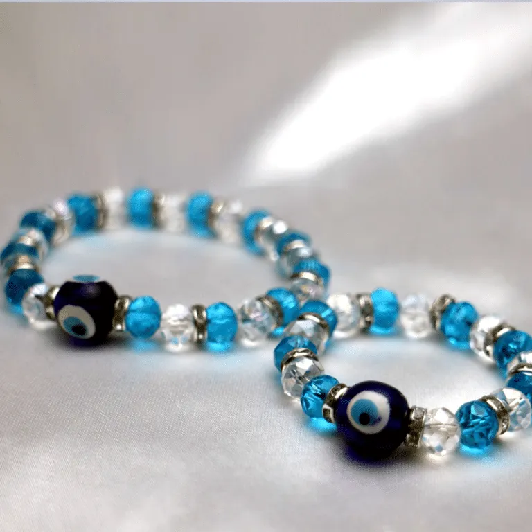 Mother and Baby Bracelet Set Crystal Beads Fashion Hand Jewelry