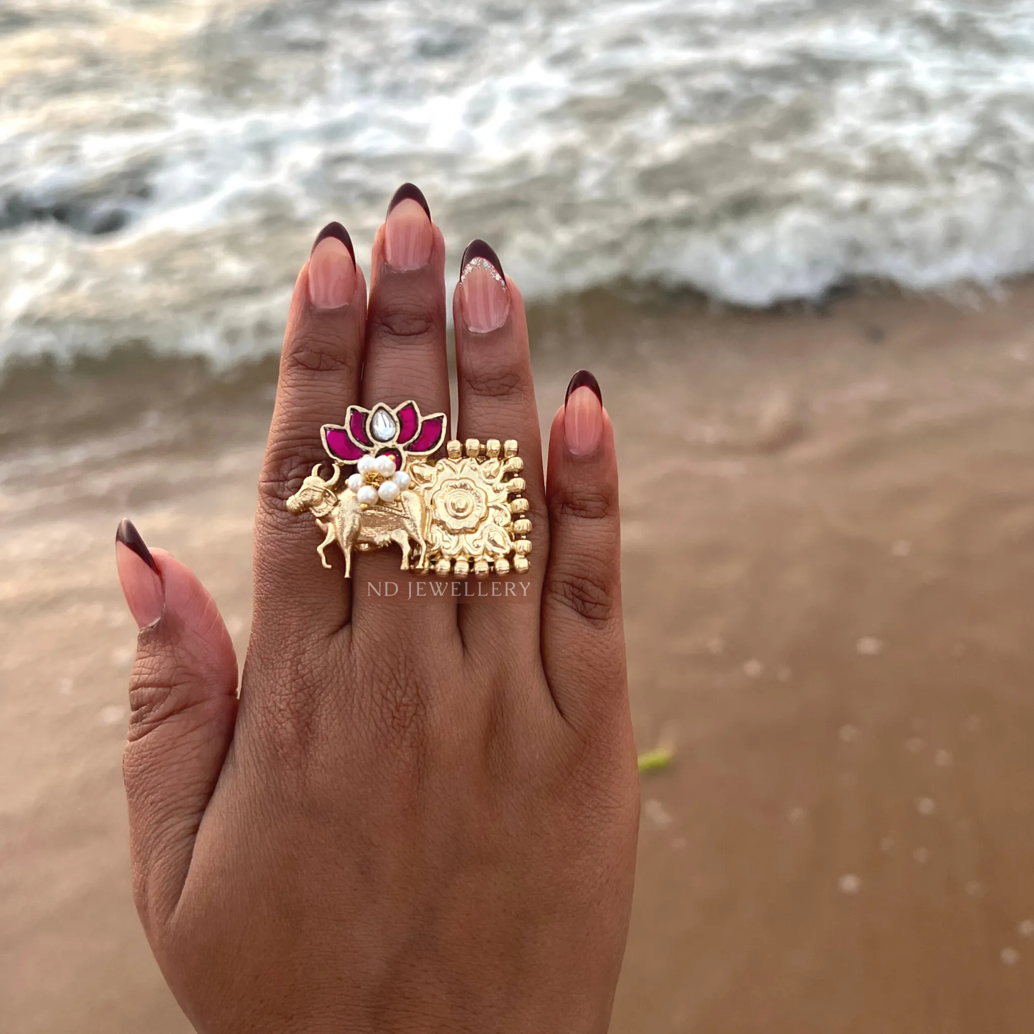 Nandi Silver Ring