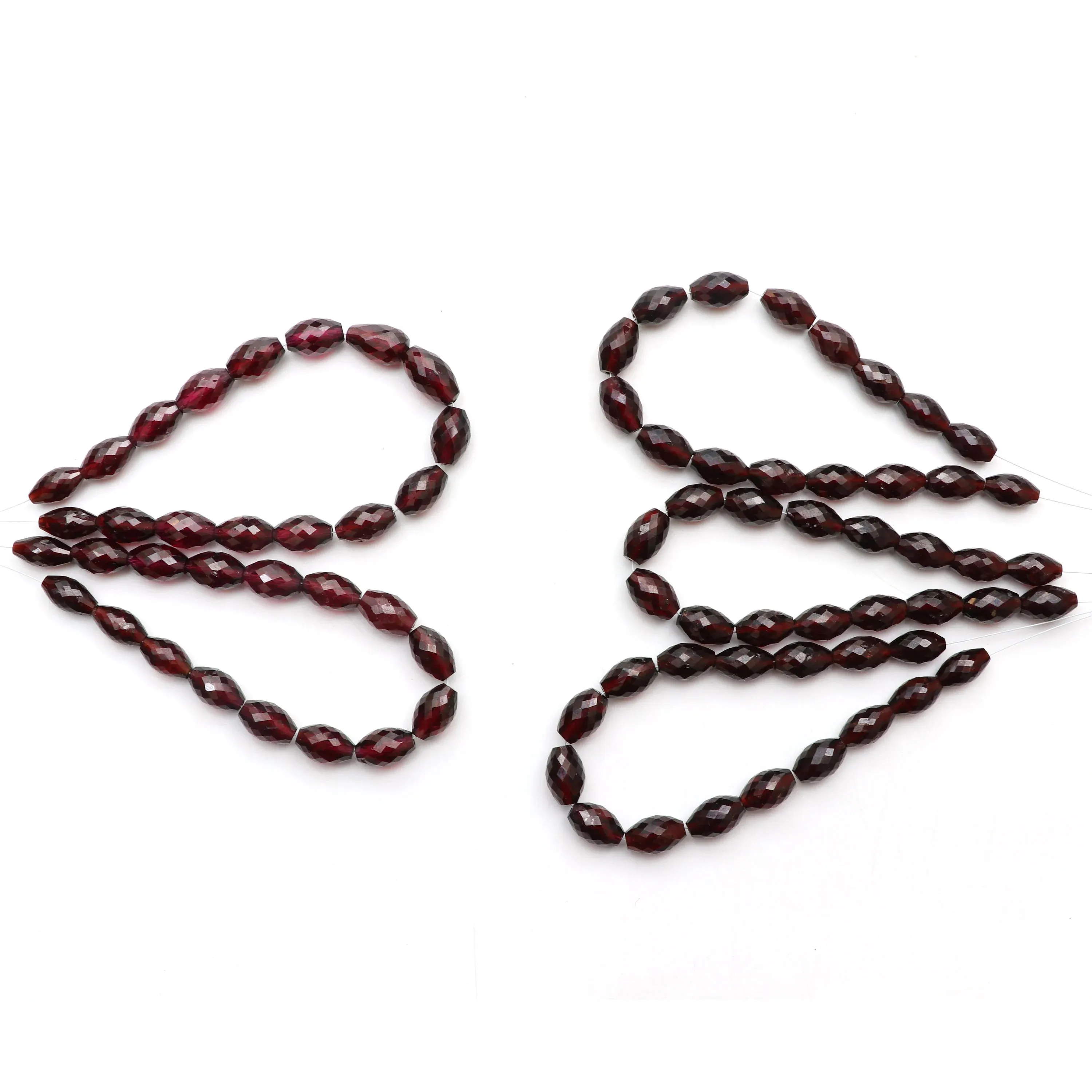 Natural Garnet Faceted Barrel Beads , 7x11.5 mm to 8x12 mm, Garnet Barrel Beads , Garnet Jewelry , 19 cm Full Strand , Price Per Strand
