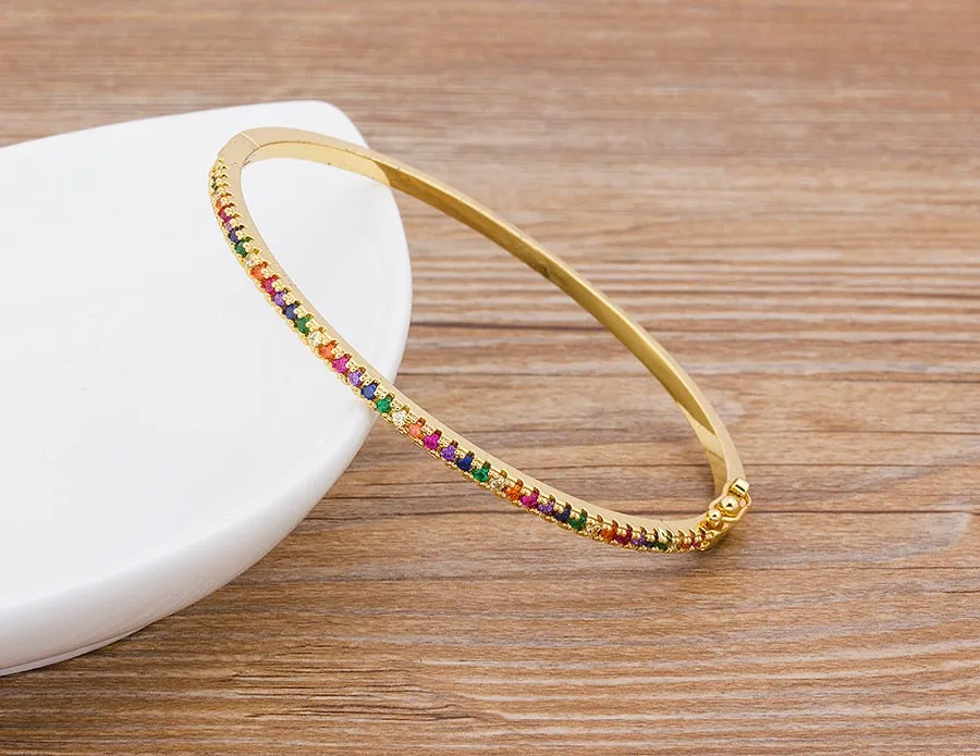 New Design High Quality Charm Rainbow Bangles