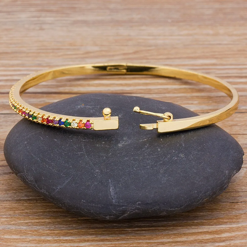 New Design High Quality Charm Rainbow Bangles