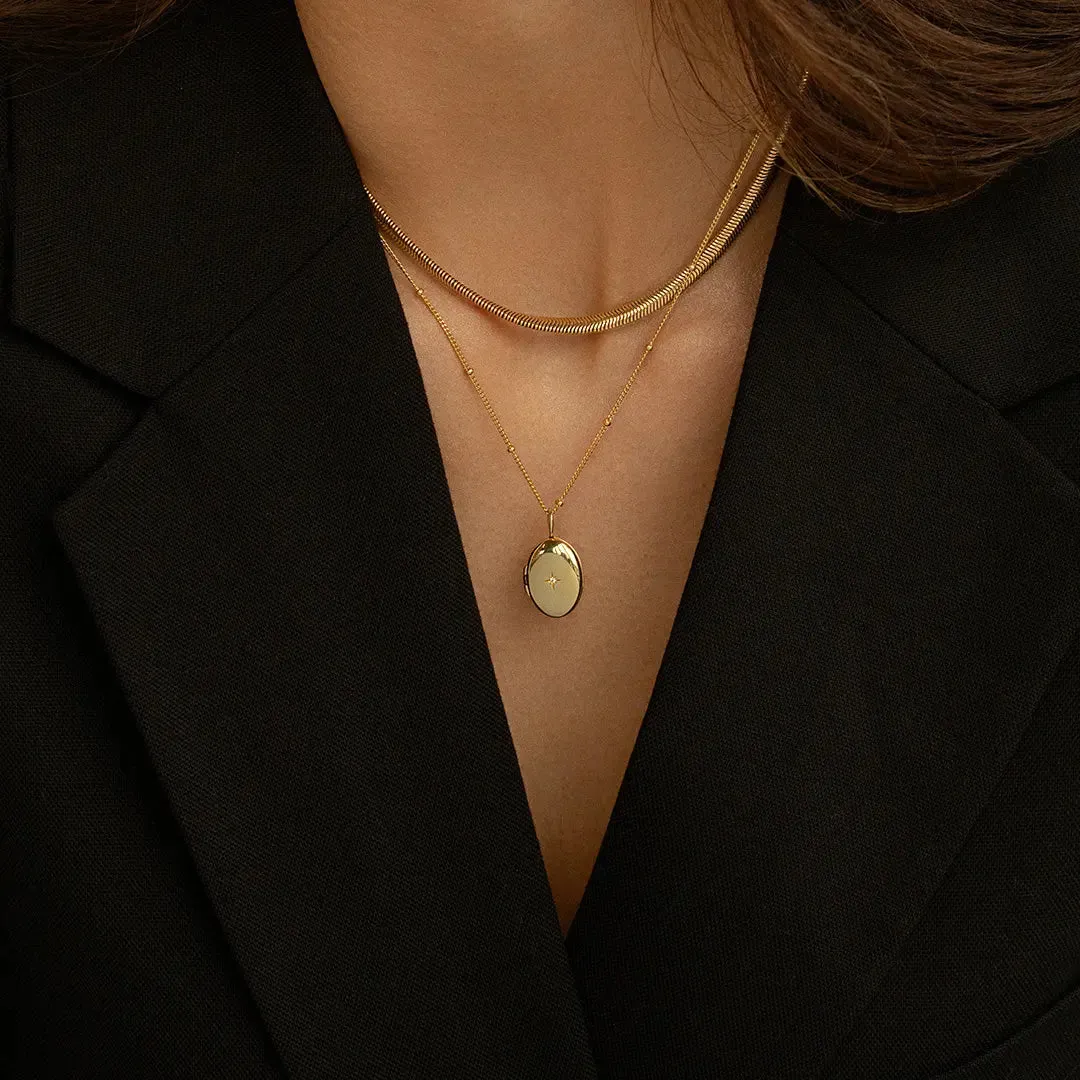 Oval Photo Locket