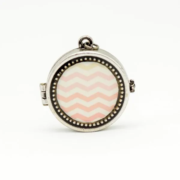 Pink Ombre Chevron Locket