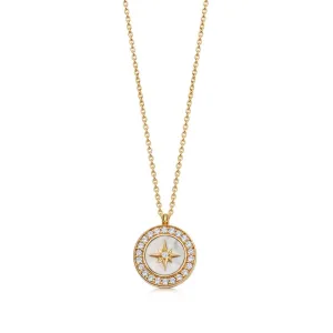 Polaris Mother of Pearl Locket - Gold - 50035YWTN