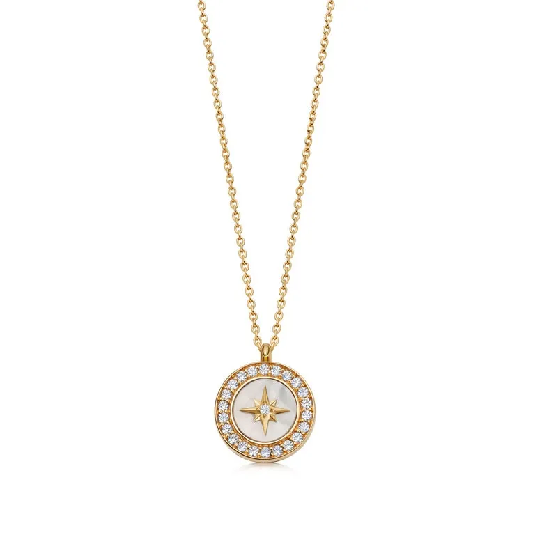 Polaris Mother of Pearl Locket - Gold - 50035YWTN