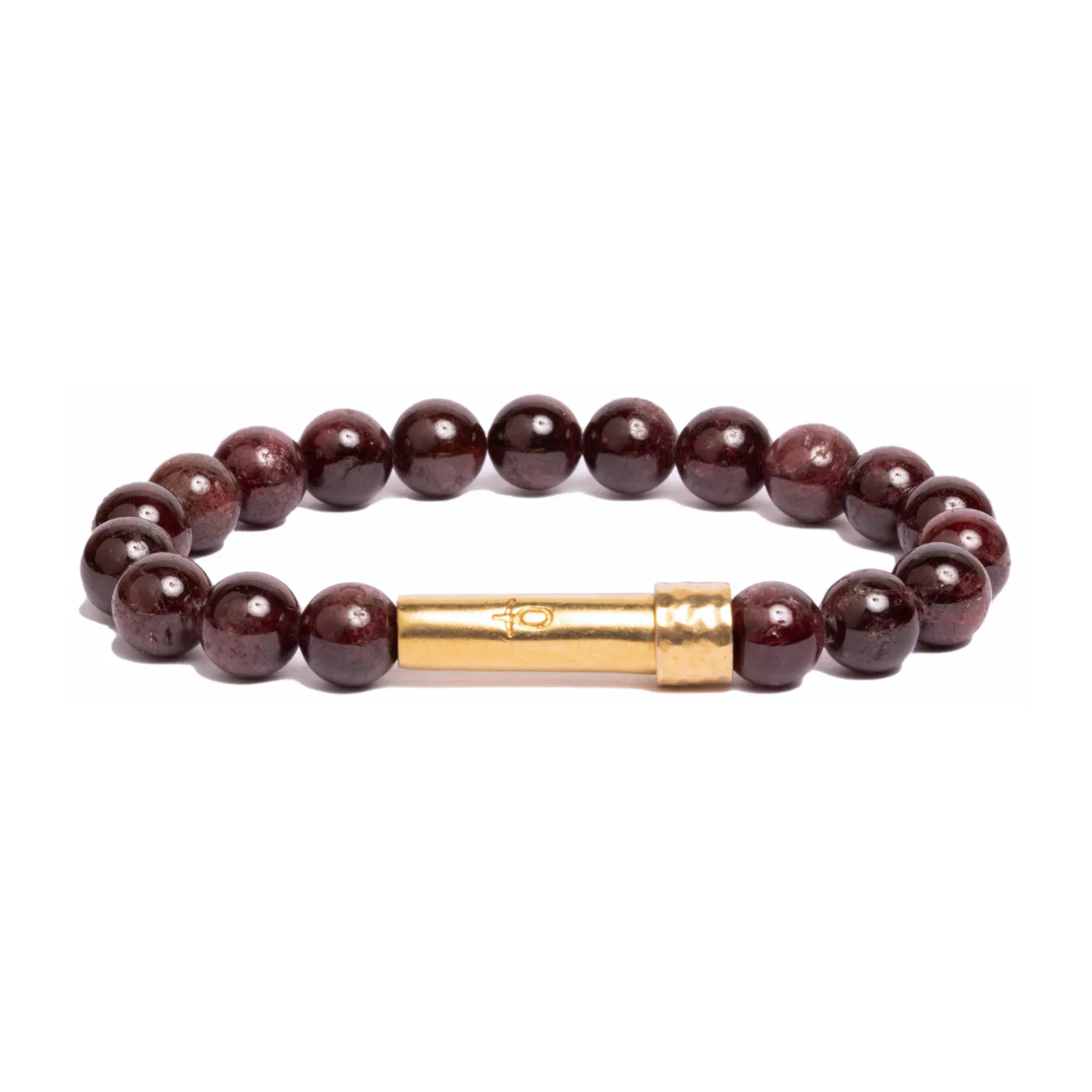 Polished Garnet Intention Bracelet