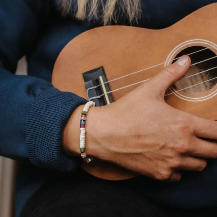 Putih Surf Bead Bracelet