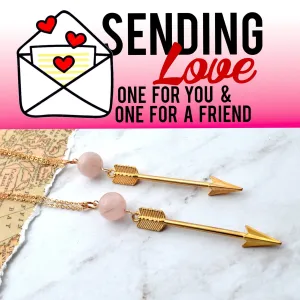 ROSE GOLD ARROWS  Sending Love 2 Necklace Set