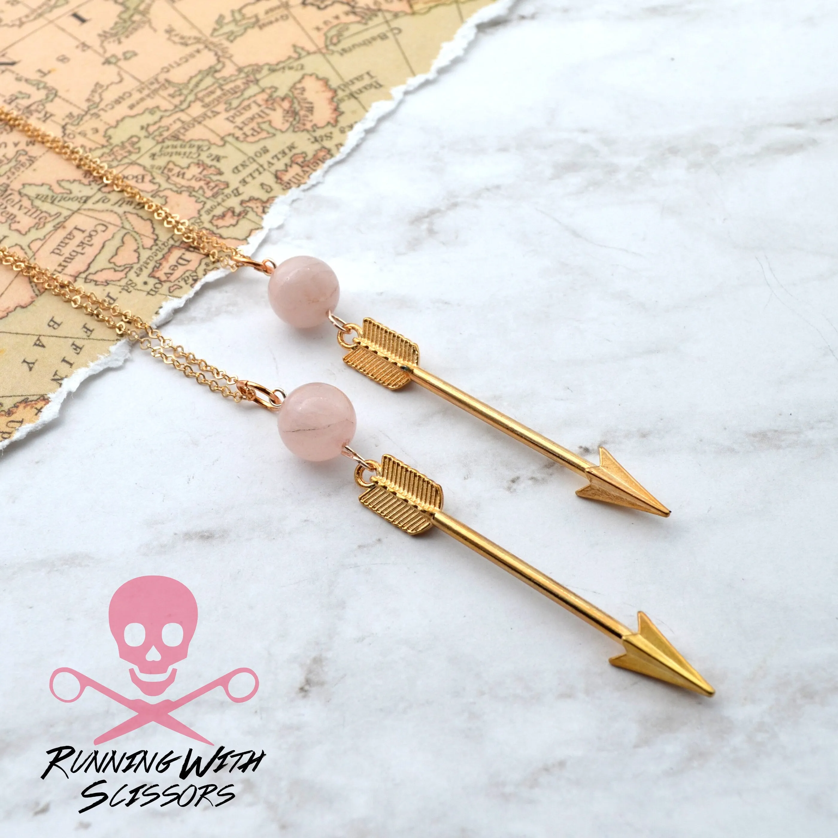 ROSE GOLD ARROWS  Sending Love 2 Necklace Set