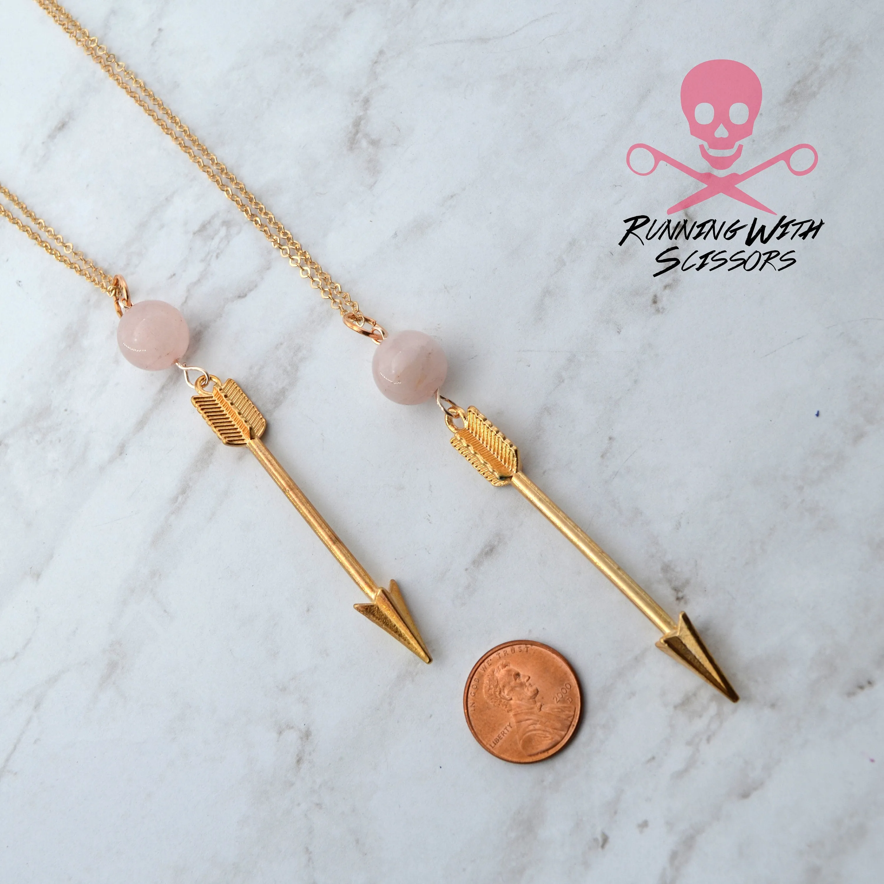 ROSE GOLD ARROWS  Sending Love 2 Necklace Set