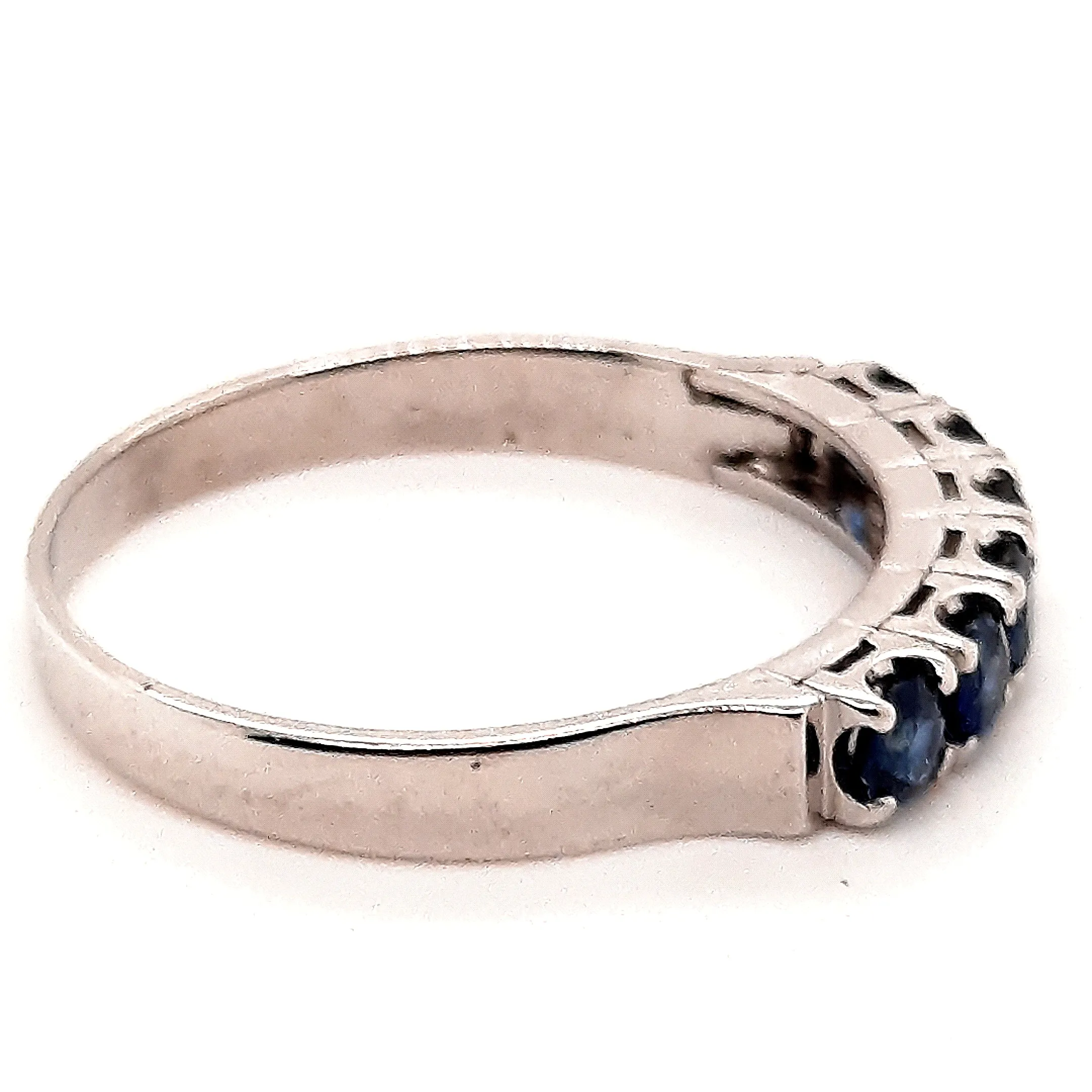 Sapphire White Gold Handmade Ring