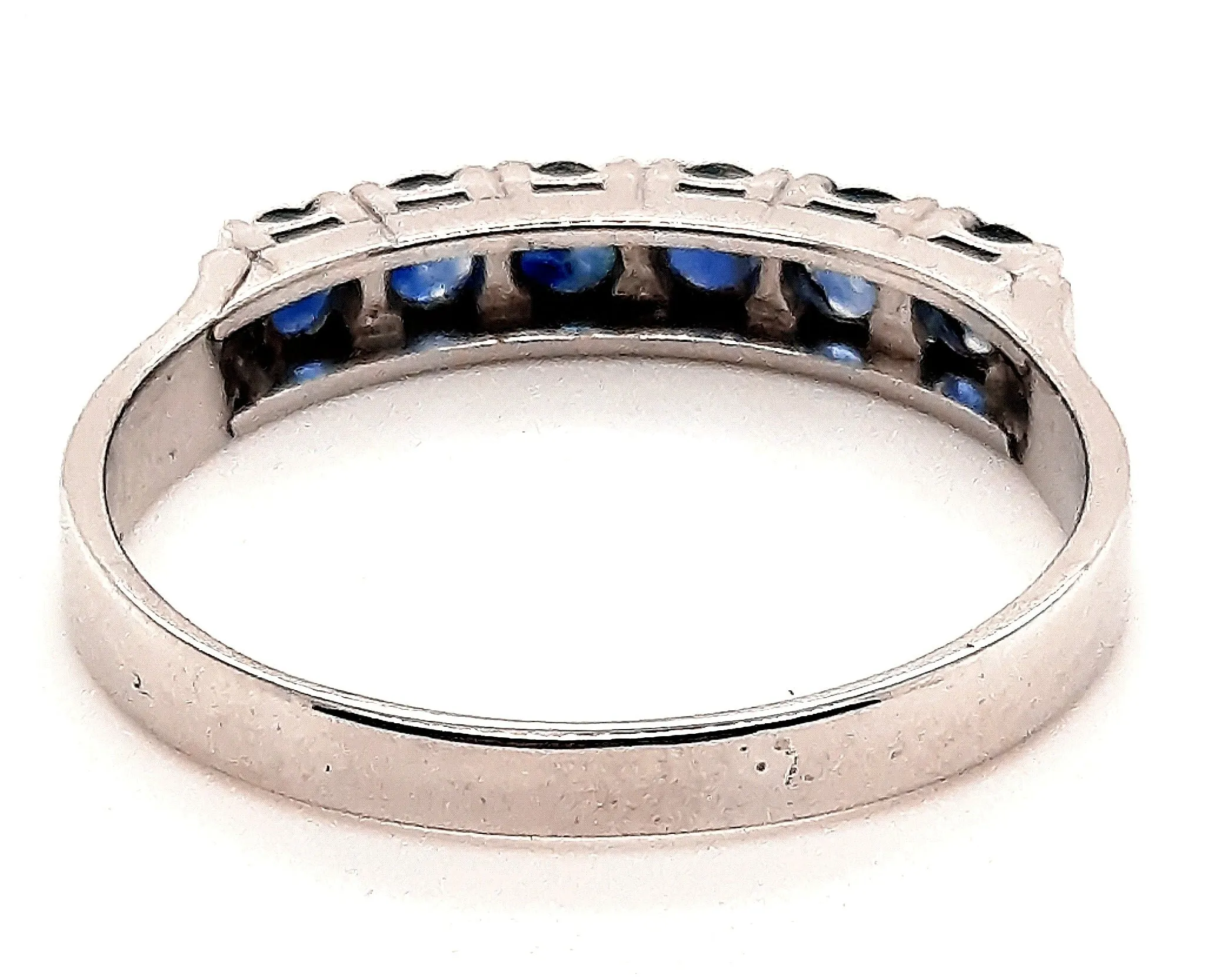 Sapphire White Gold Handmade Ring