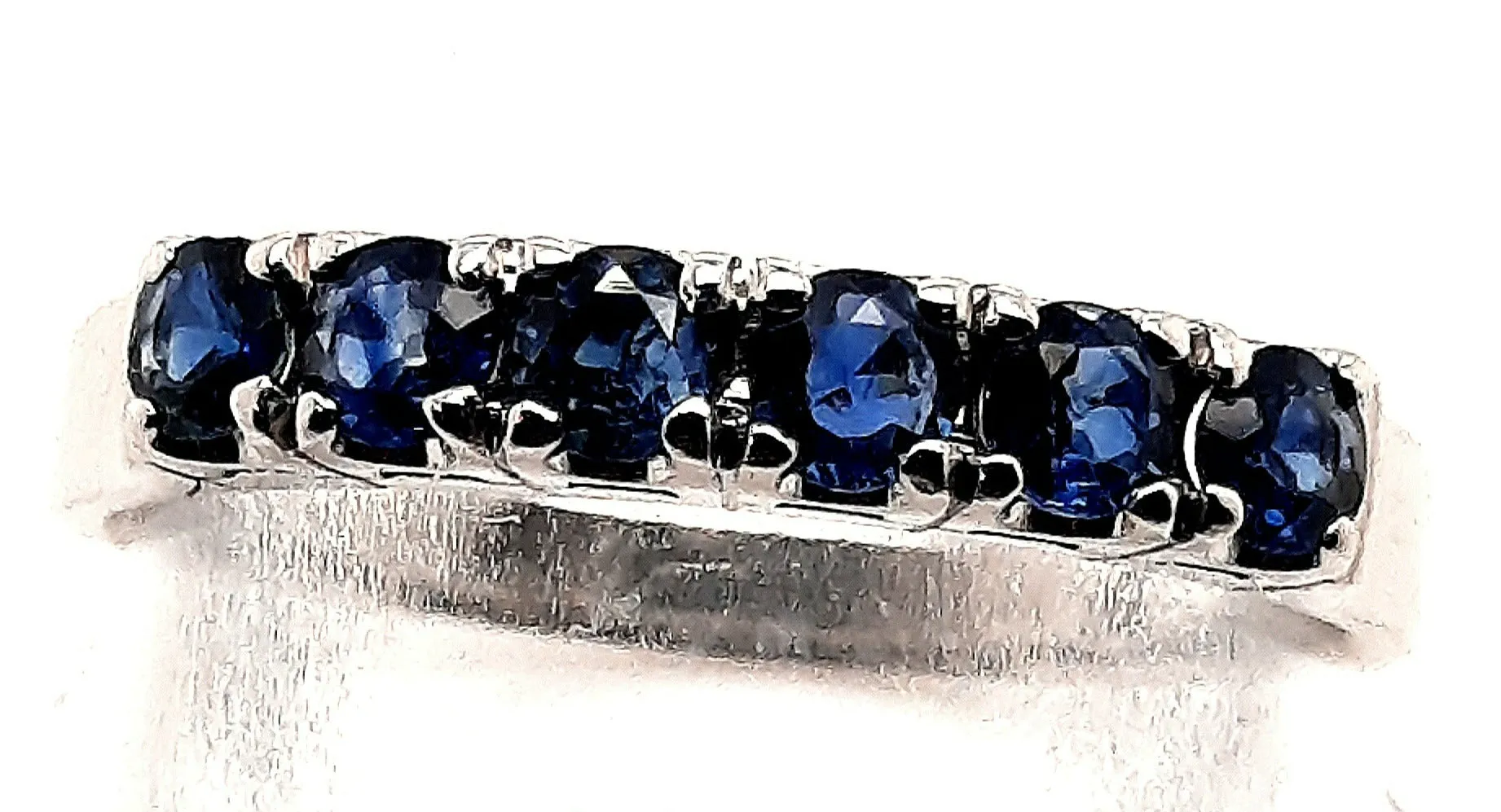 Sapphire White Gold Handmade Ring
