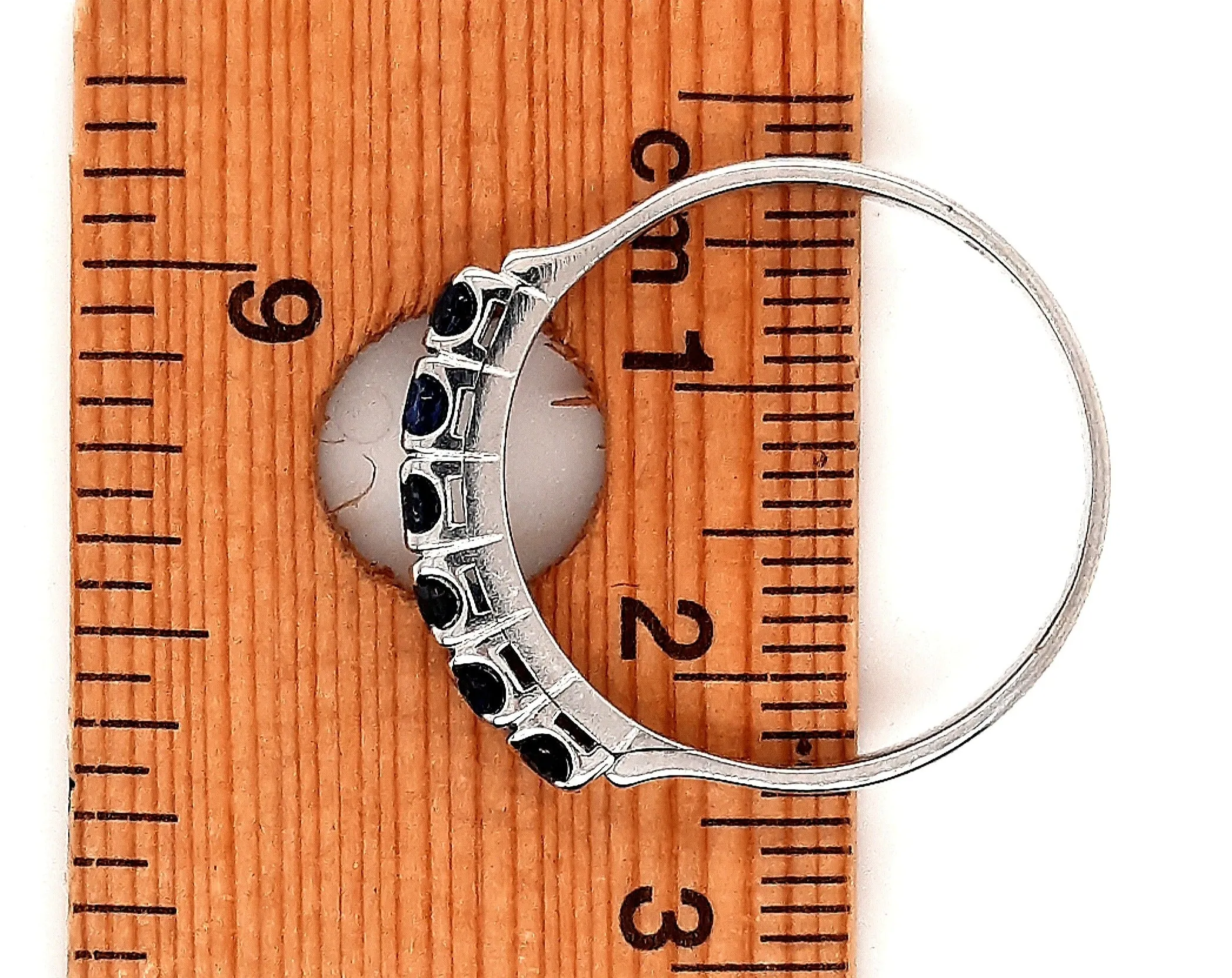 Sapphire White Gold Handmade Ring